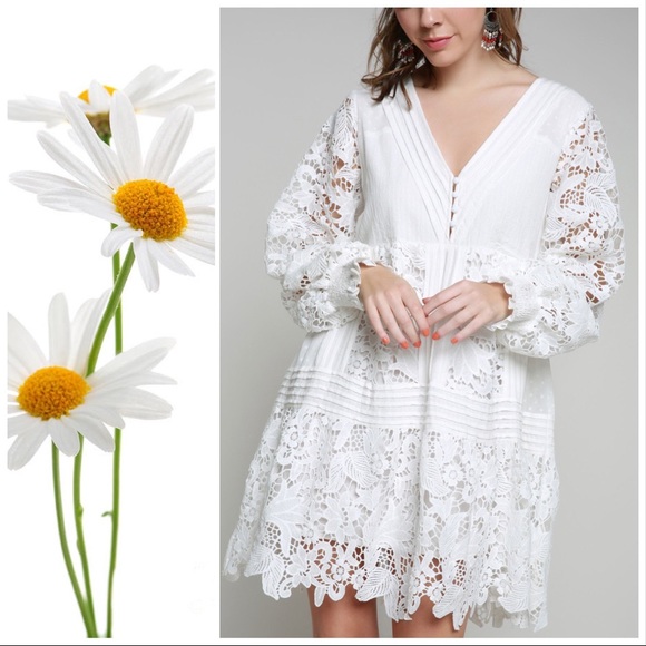 Romance Lovely in Lace White Mini Dress - Picture 7 of 10